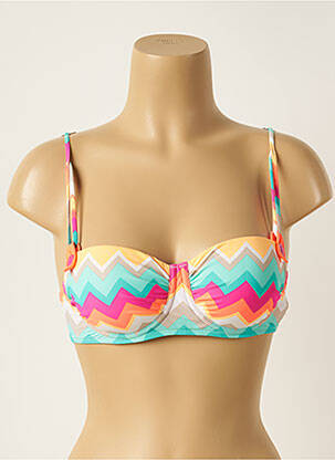 Sutien de costum de baie bretele elastice reglabile sutien balconet cu decolteu înalt albastru SEAFOLLY femeie