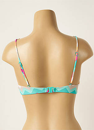 Sutien de costum de baie bretele elastice reglabile sutien balconet cu decolteu înalt albastru SEAFOLLY femeie