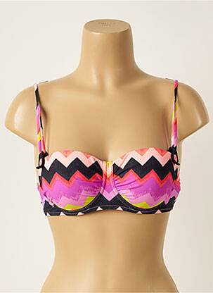 Sutien de costum de baie bretele elastice reglabile sutien balconet cu decolteu înalt negru SEAFOLLY femeie