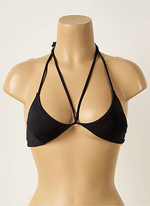 Sutien de costum de baie închidere cu legături de legat top triunghiuri negru RIP CURL femeie