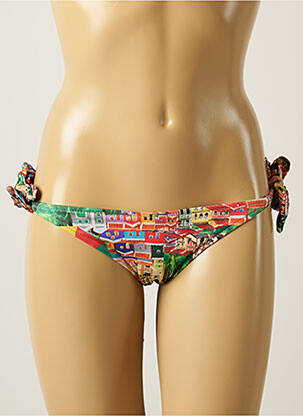 Chiloți de baie imprimeu tie and dye bikini roșu MARYSSIL femeie