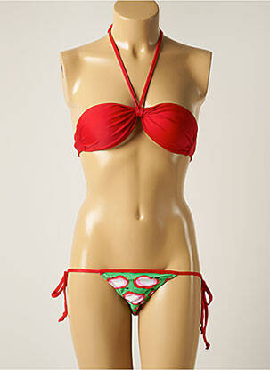 Costum de baie din două piese roșu TALINDA femeie