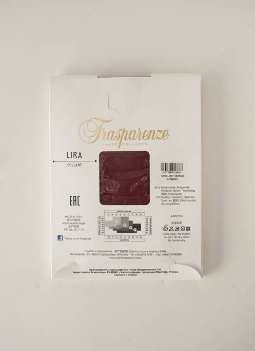 Colanți imprimeu fantezie roșu TRASPARENZE femme