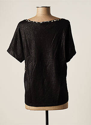 Top elasticitate mâneci scurte negru GEISHA femeie