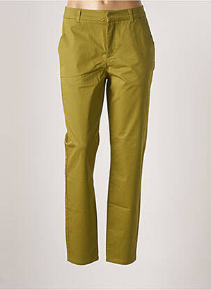 Pantalon chino verde GEISHA femeie