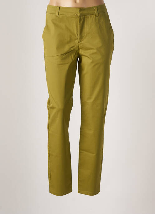 Pantalon chino verde GEISHA femeie
