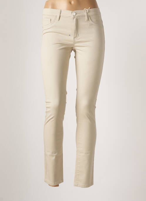 Pantalon slim bej GEISHA femeie