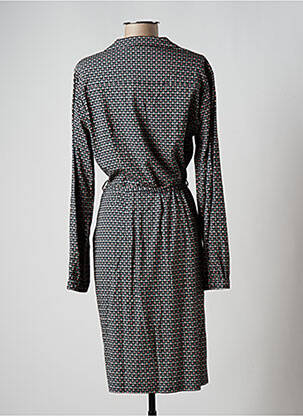 Rochie midi imprimeu fantezie mâneci lungi albastru ZILCH femeie