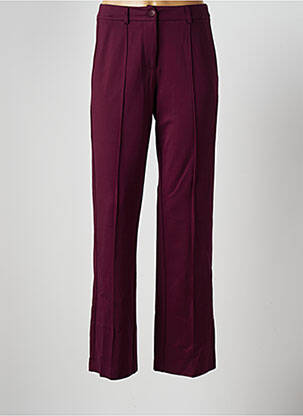 Pantalon drept țesătură crep talie înaltă violet ZILCH femeie