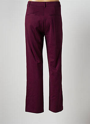 Pantalon drept țesătură crep talie înaltă violet ZILCH femeie