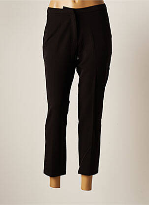 Pantalon chino închidere cu fermoar sub clapetă cu nasturi talie înaltă negru MINIMUM femme