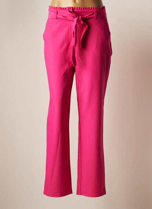 Pantalon chino roz PIECES femeie