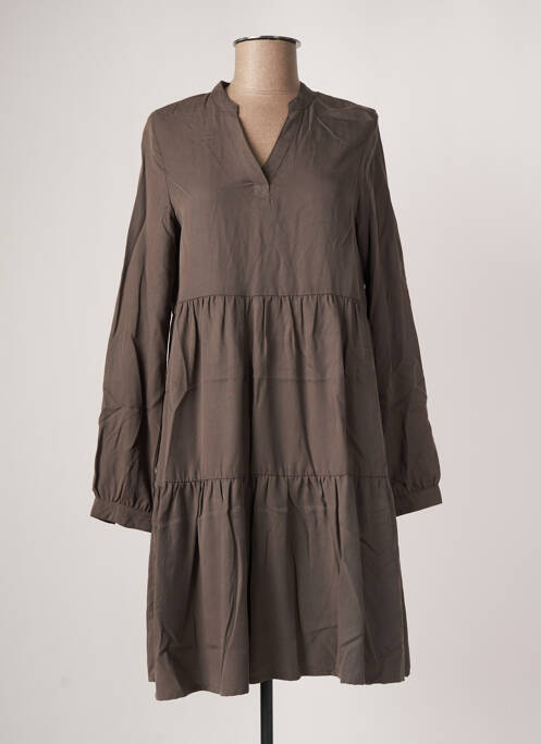 Rochie midi maro VERO MODA femeie