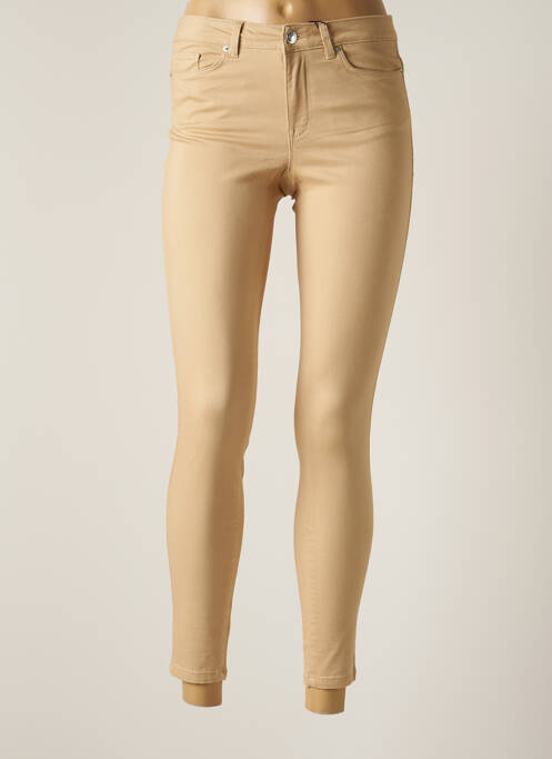 Pantalon slim bej VERO MODA femeie