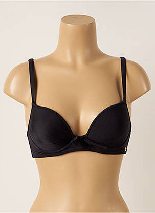Sutien de costum de baie bretele elastice reglabile sutien balconet cu decolteu înalt negru FREYA femeie