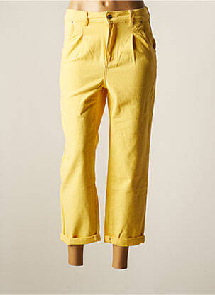 Pantalon chino galben MISS BONBON JEANS femeie