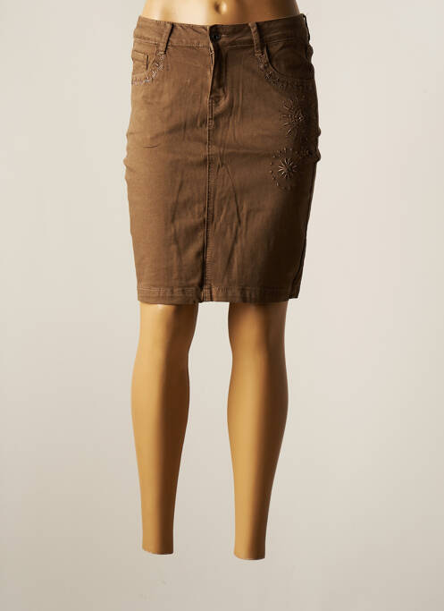 Fustă midi maro ZAC & ZOE femeie