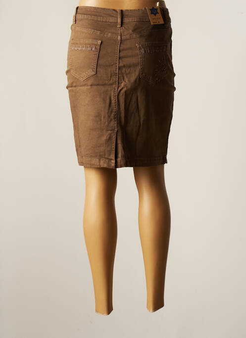 Fustă midi maro ZAC & ZOE femeie