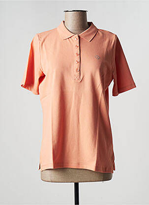Polo serigrafie cu strasuri mâneci scurte portocalie TONI femeie