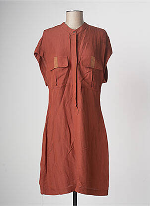 Rochie midi maro ELEONORA AMADEI femeie