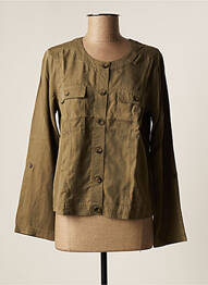 Jachete casual guler rotund verde SIGNATURE femme