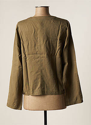 Jachete casual guler rotund verde SIGNATURE femeie
