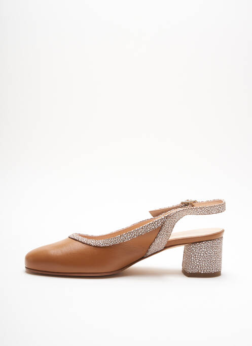 Sandale/Pantofi decupați maro GIOIELLO femeie