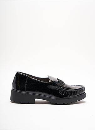Mocasini efect șifonat toc plat până la 3 cm negru PEDI GIRL femeie