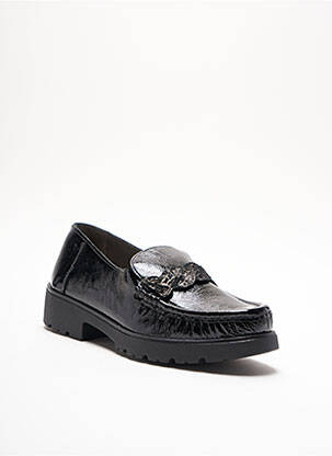 Mocasini efect șifonat toc plat până la 3 cm negru PEDI GIRL femeie