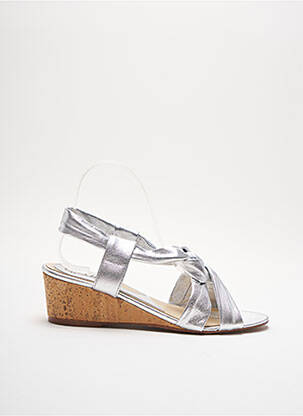 Sandale/pantofi decupați toc platformă toc de 4 la 6 cm gri IPPON VINTAGE femeie