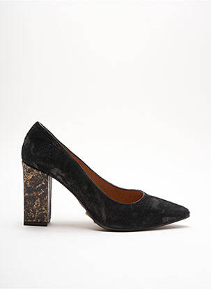 Pantofi cu toc țesătură satinată toc de 7 la 9 cm negru STEPHANE GONTARD femeie