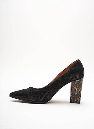 Pantofi cu toc țesătură satinată toc de 7 la 9 cm negru STEPHANE GONTARD femeie