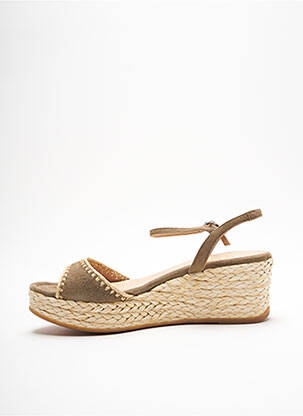Espadrile închidere cu buclă(e) toc de 4 la 6 cm verde UNISA femeie