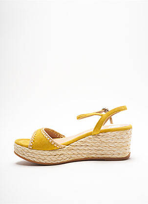 Espadrile închidere cu buclă(e) toc de 4 la 6 cm galben UNISA femeie