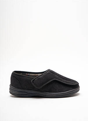 Papuci/pantofi de casă țesătură satinată toc plat până la 3 cm negru FARGEOT femeie