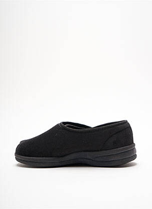 Papuci/pantofi de casă țesătură satinată toc plat până la 3 cm negru FARGEOT femeie