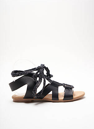 Spartane țesătură satinată toc plat până la 3 cm negru IPPON VINTAGE femeie
