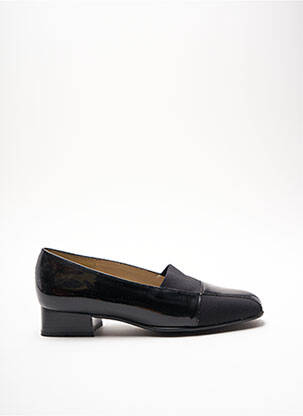 Mocasini țesătură satinată toc plat până la 3 cm negru OMBELLE femeie