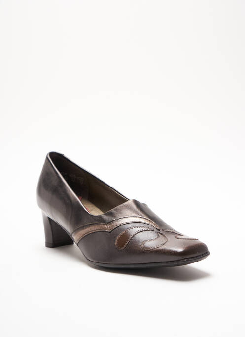 Pantofi cu toc maro METTY femeie