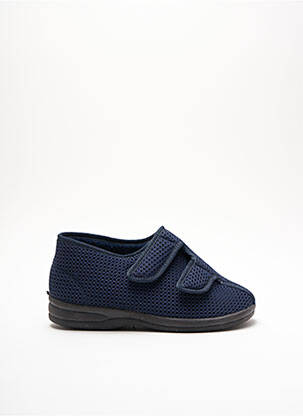 Papuci/pantofi de casă țesătură satinată vârf rotund albastru PODOWELL unisex