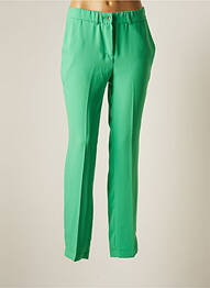 Pantalon chino închidere cu fermoar sub clapetă cu nasturi mărime normală verde BARILOCHE femme