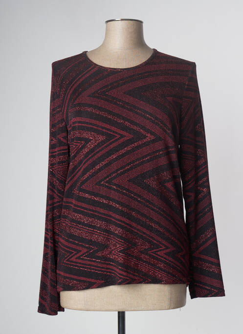 Top roșu UN TEMPS POUR ELLE femeie