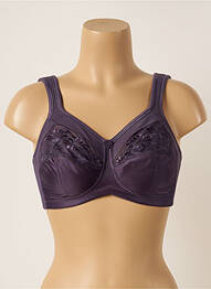 Sutien fără armatură sutien cupe întregi cu decolteu înalt violet ANITA femme