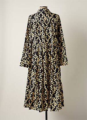 Rochie midi imprimeu floral mâneci lungi negru SECOND FEMALE femeie