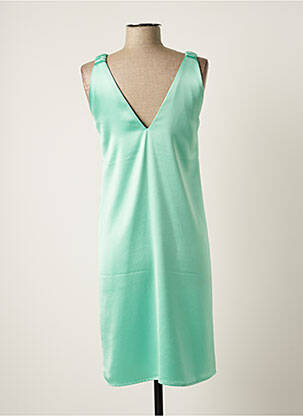 Rochie midi fără mâneci fără mâneci verde TOUPY femeie