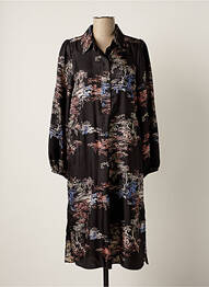 Rochie midi mâneci lungi mâneci lungi negru SECOND FEMALE femme