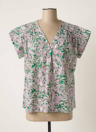 Bluză imprimeu floral mâneci scurte violet CHLOÉ STORA femme