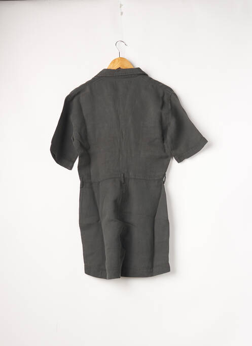 Salopetă scurtă țesătură poplin mâneci scurte gri MKT STUDIO femme