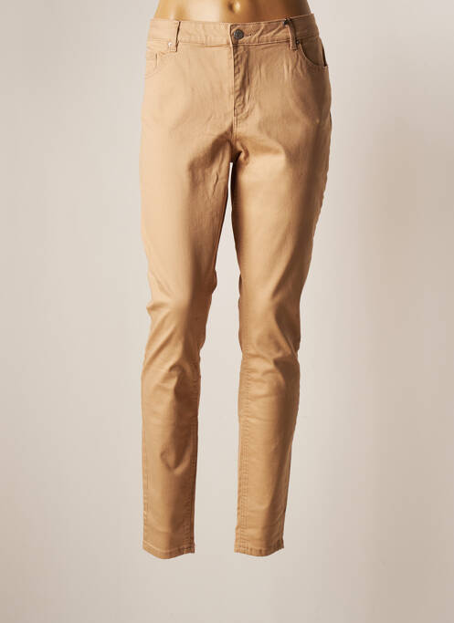 Pantalon slim bej VERO MODA femeie