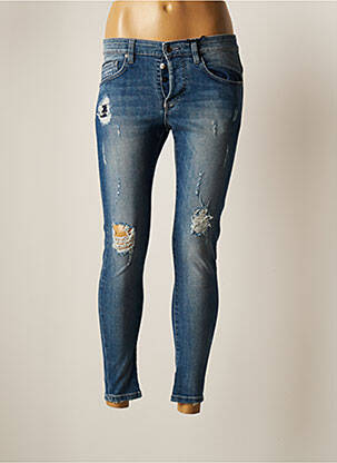 Blugi cu croială slim albastru UNIQUE femeie